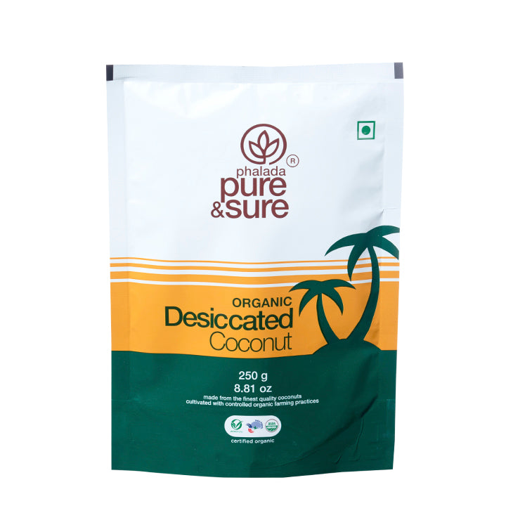 PURE & SURE Organic Desiccated Coconut, 250g