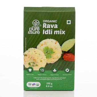 PURE & SURE Organic Rava Idli Mix, 250g