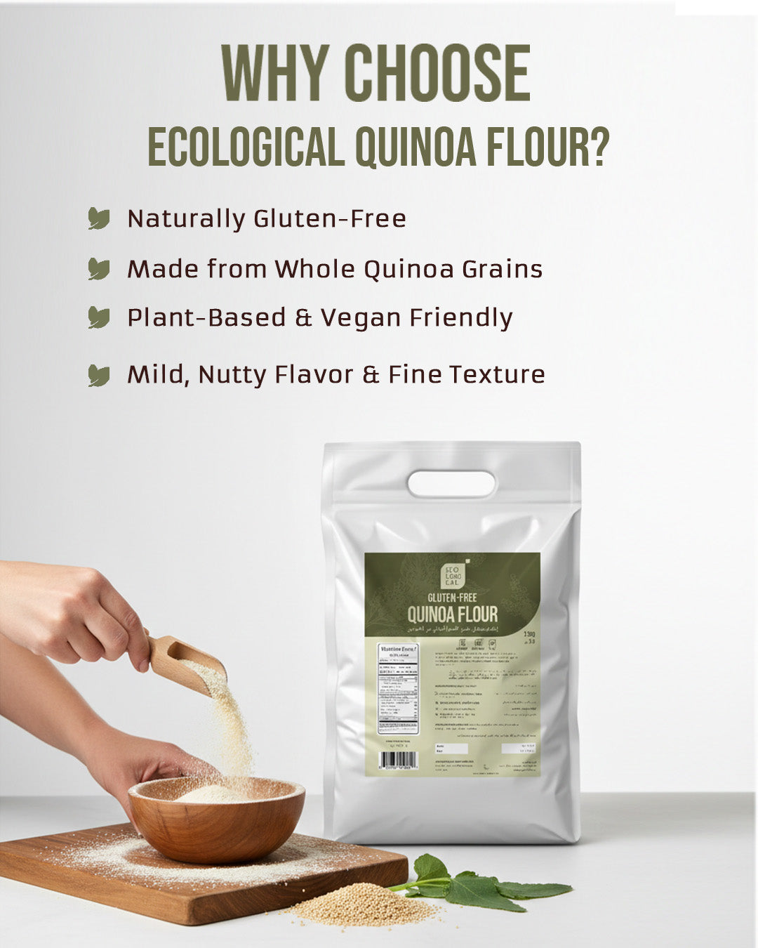 Ecological Gluten-Free Quinoa Flour, 2.5 Kg