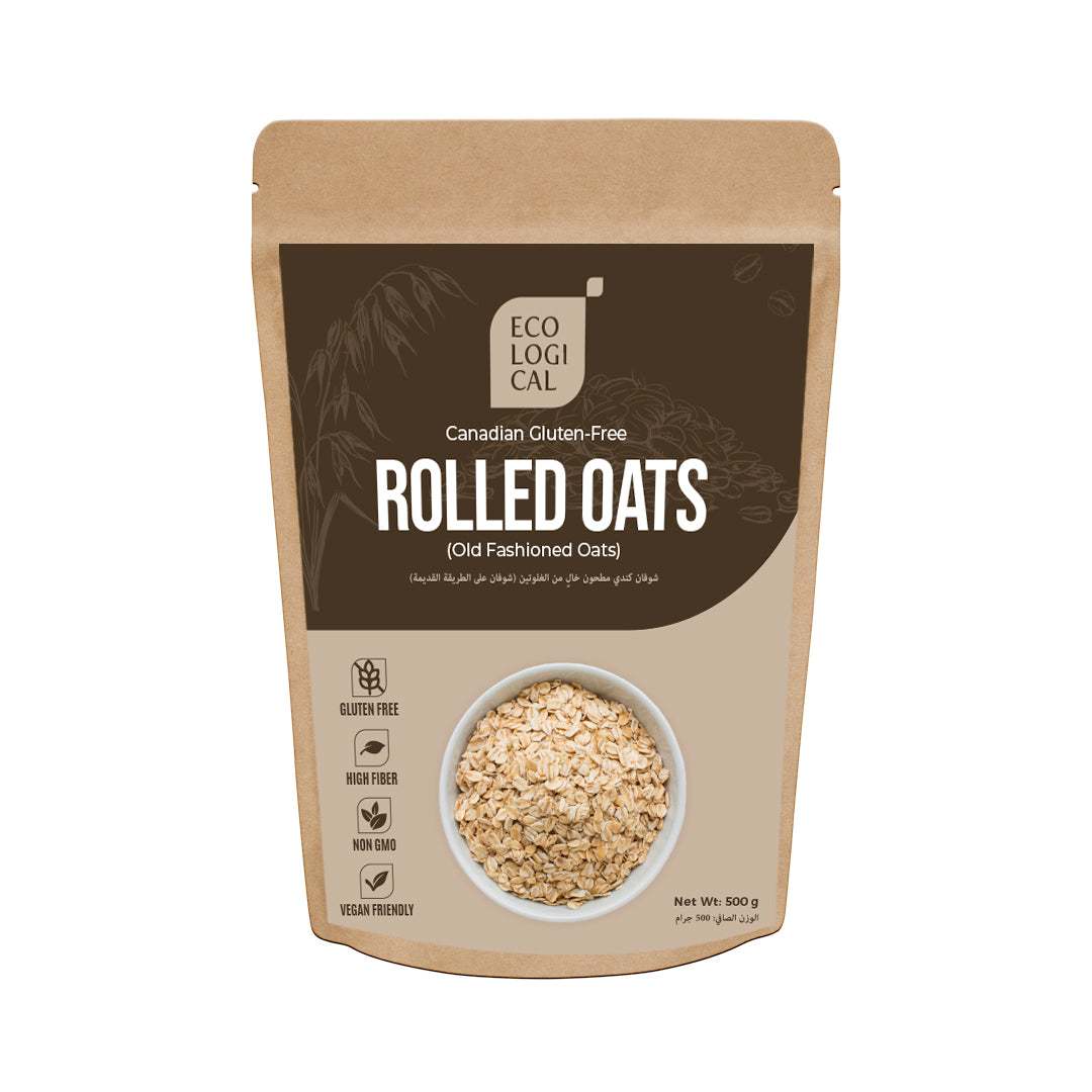 ECOLOGICAL Old-Fashioned Rolled Oats –  Gluten-Free, Canadian, 500g