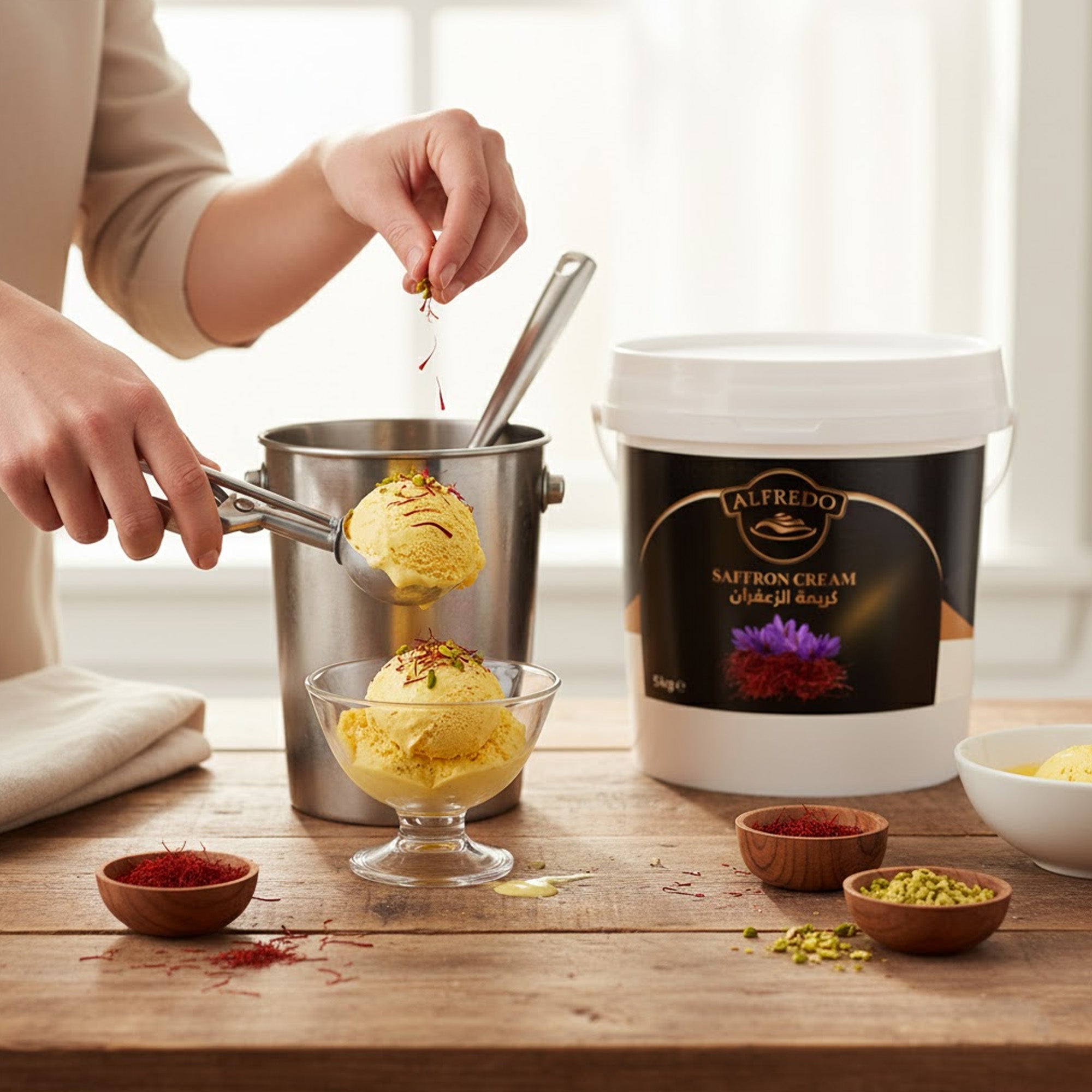 BAKING ESSENTIALS ALFREDO Saffron Cream, 5 kg