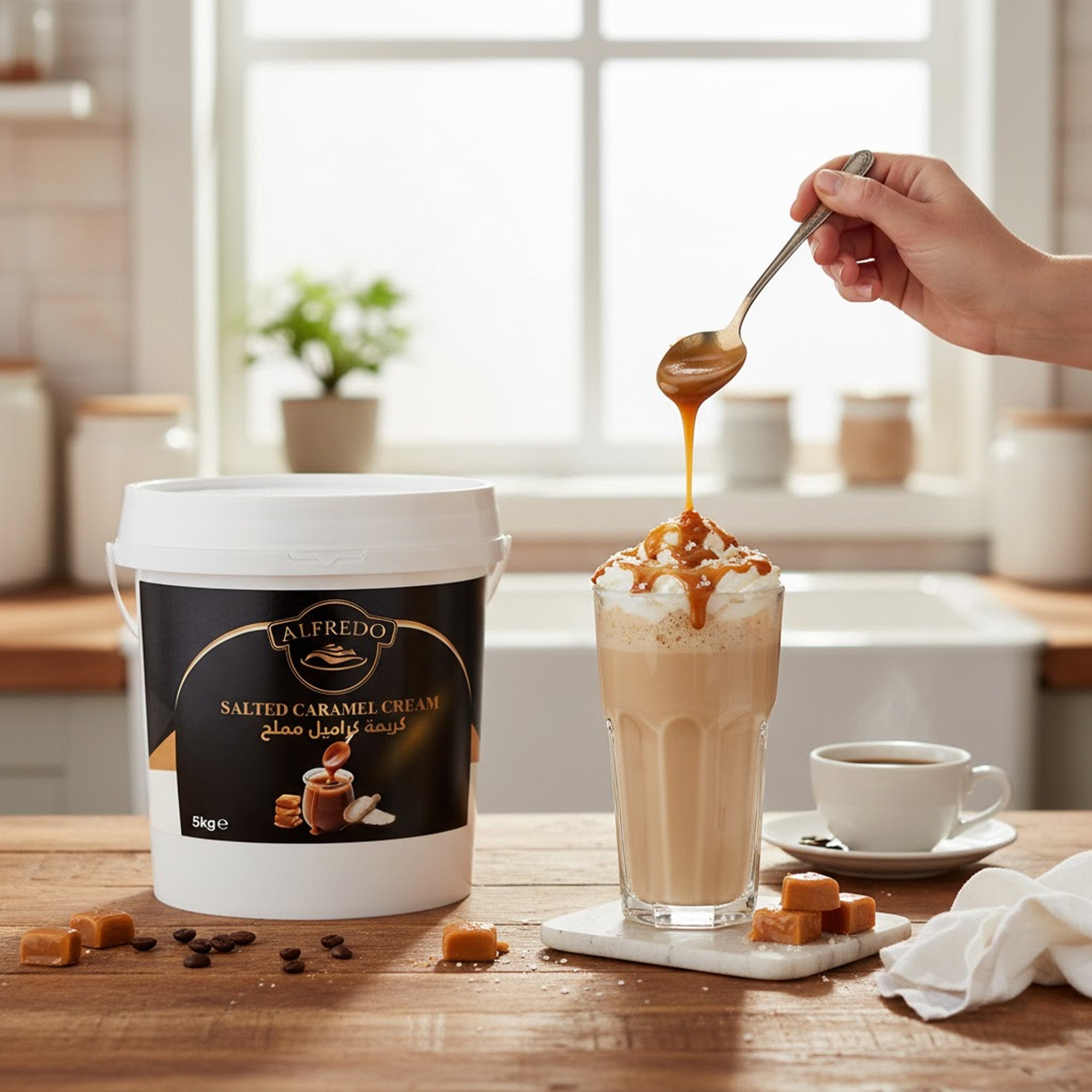 BAKING ESSENTIALS ALFREDO Salted Caramel Cream, 5 kg