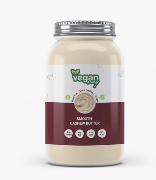 VEGAN WAY Smooth Cashew Nut Butter, 1Kg - Vegan, Gluten Free, Sugar Free