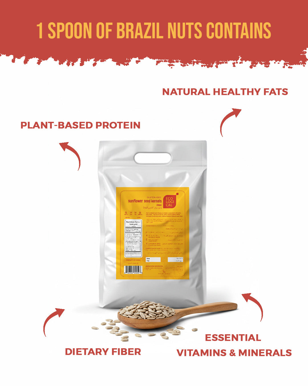 Ecological Sunflower Seed Kernels (Raw) 2.5 Kg