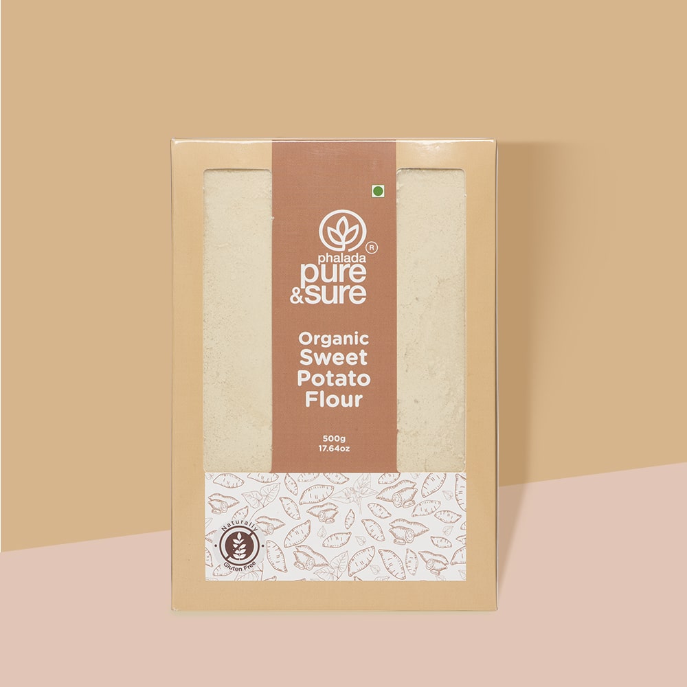 PURE & SURE Organic Sweet Potato Flour, 500g, Organic, Vegan