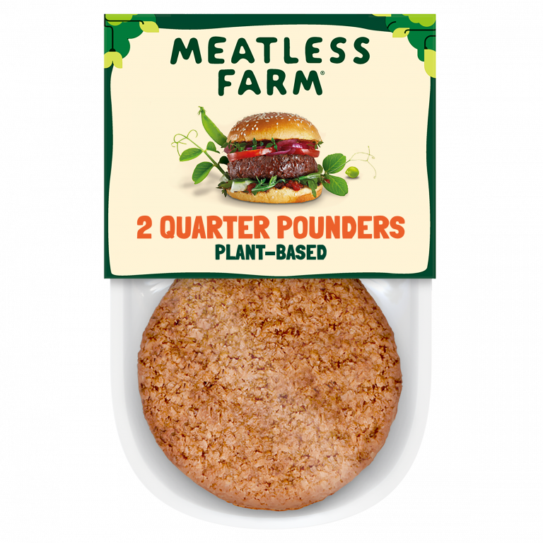 THE MEATLESS FARM Plant Based Meat Free Burgers, Pack of 2 - Vegan, Gluten-free