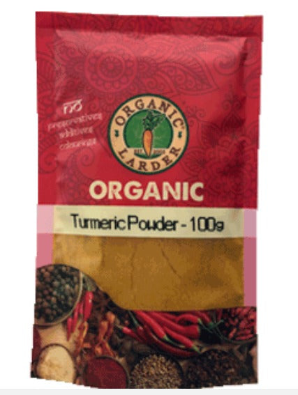 ORGANIC LARDER Turmeric Powder, 100g - Organic, Natural