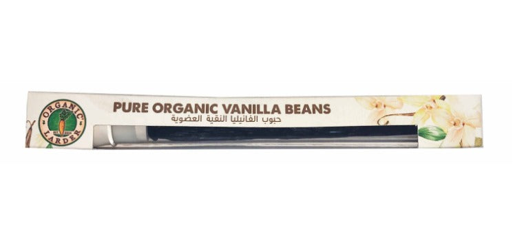 ORGANIC LARDER Pure Organic Vanilla Beans, 15g - Organic