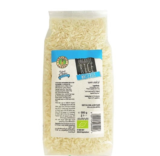 ORGANIC LARDER Long White Rice, 500g - Organic, Vegan, Natural