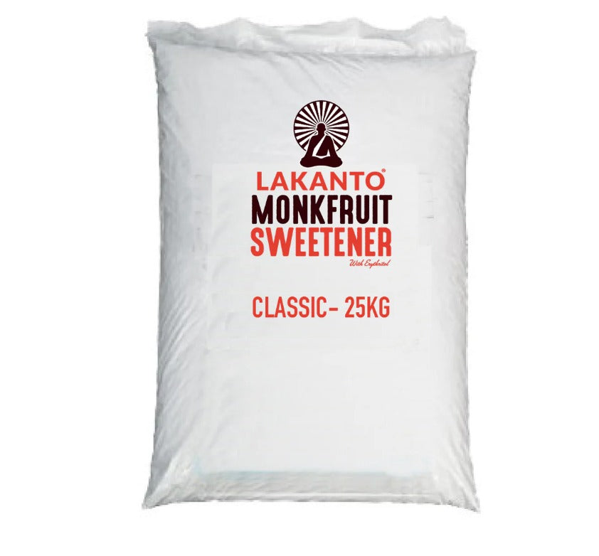 LAKANTO Monkfruit Sweetener with Erythritol, Classic, Bulk Bag (Horeca packing), 25Kg - Vegan, Keto Friendly, Gluten Free, Non GMO