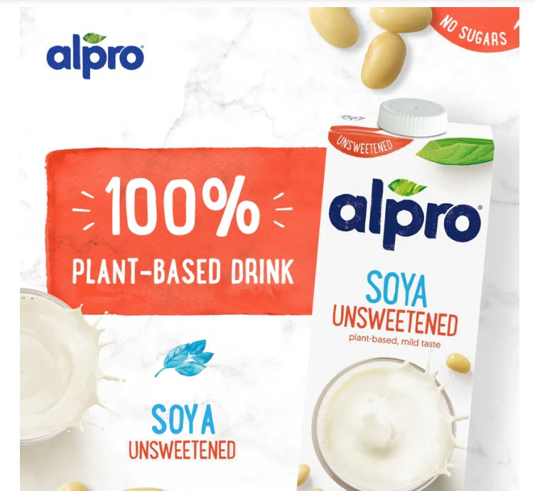 ALPRO Soya Unsweetened Drink, Plant Based, 1L - Vegan, Lactose Free
