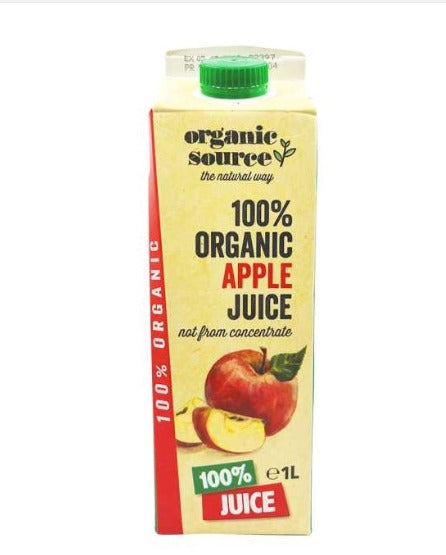 ORGANIC SOURCE 100% Organic Apple Juice, 1L - Organic, Natural