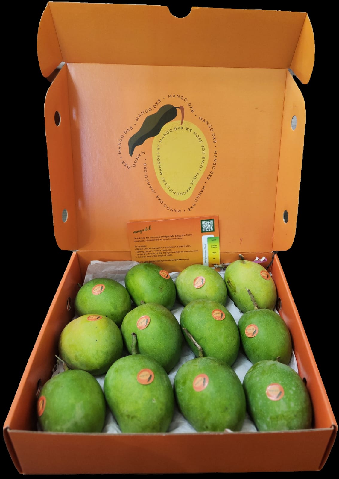 MANGO.DXB Premium Alphonso Mangoes - 12 Large Mangoes in a box, Weighing 3 to 3.5Kg Per Box