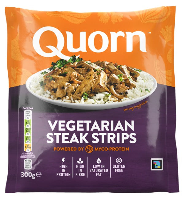 QUORN Meat Free Vegetarian Steak Strips, 300g - Vegan, Gluten Free