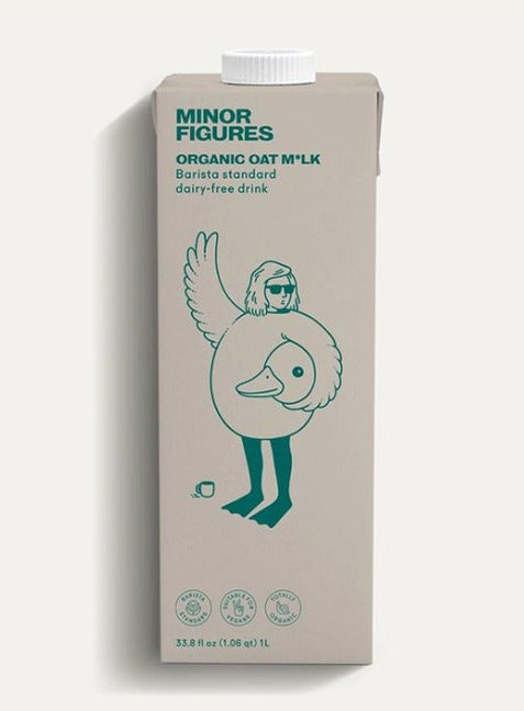 MINOR FIGURES Organic Barista Oat Milk, 1L - Organic, Vegan, Dairy Free