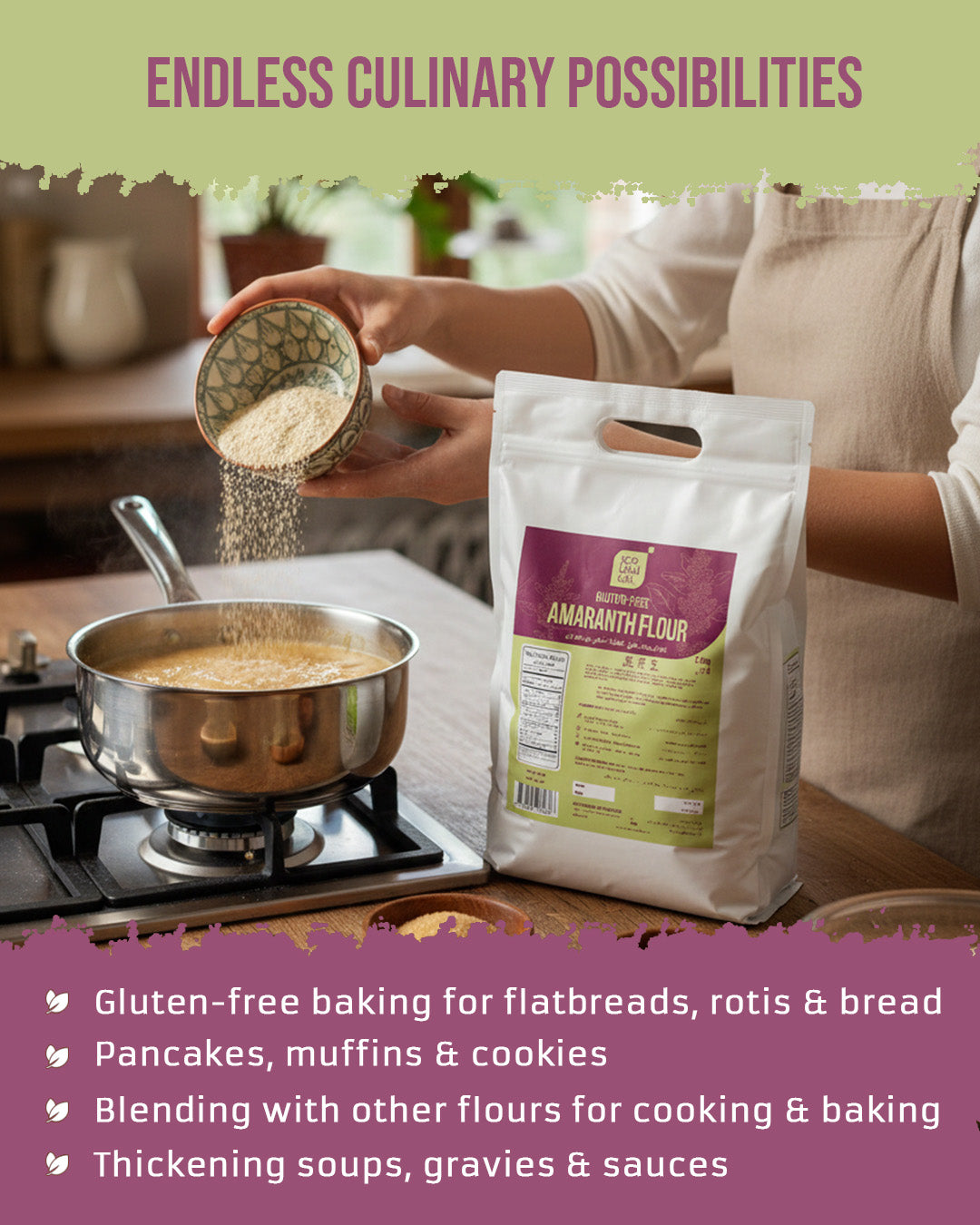Ecological Gluten-Free Amaranth Flour, 2.5 Kg