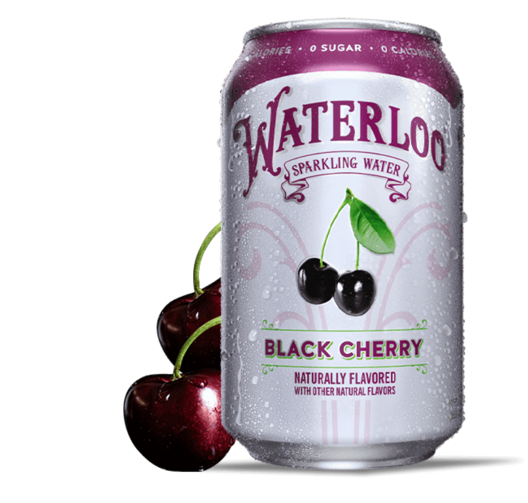 WATERLOO Black Cherry Sparkling Water, 355ml