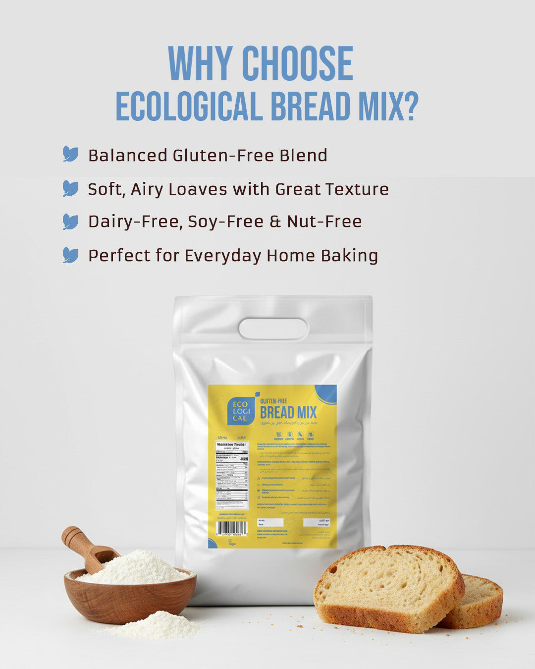 ECOLOGICAL Gluten-Free Bread Mix, 2.5 Kg