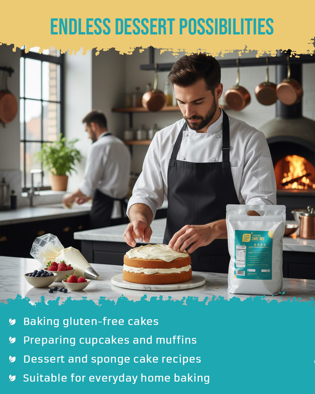 ECOLOGICAL Gluten-Free Cake Mix, 2.5 Kg