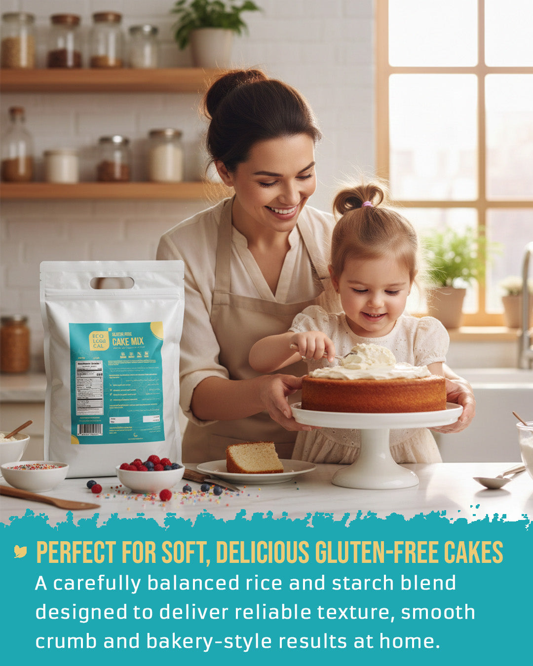 ECOLOGICAL Gluten-Free Cake Mix, 2.5 Kg