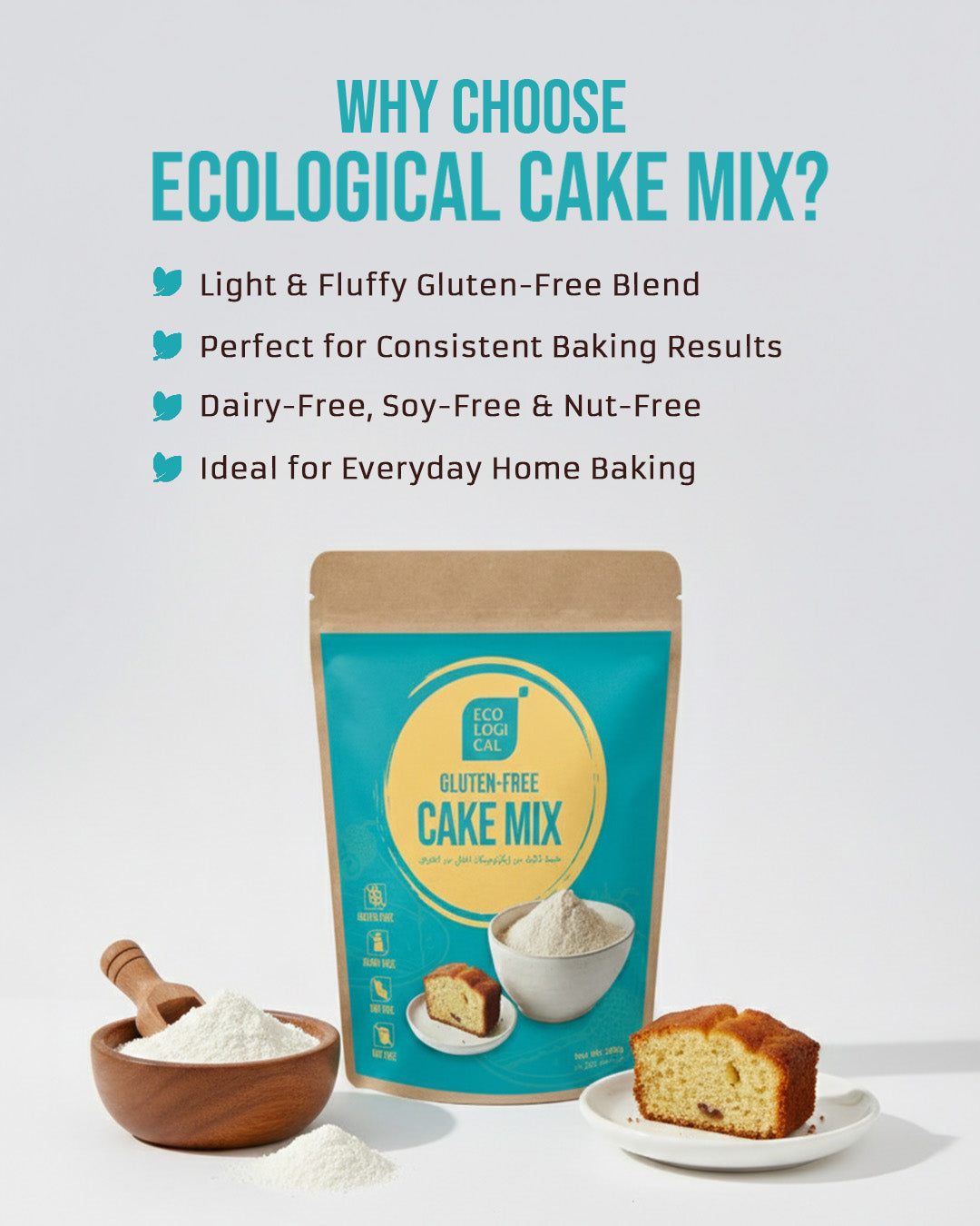ECOLOGICAL Gluten-Free Cake Mix, 250g