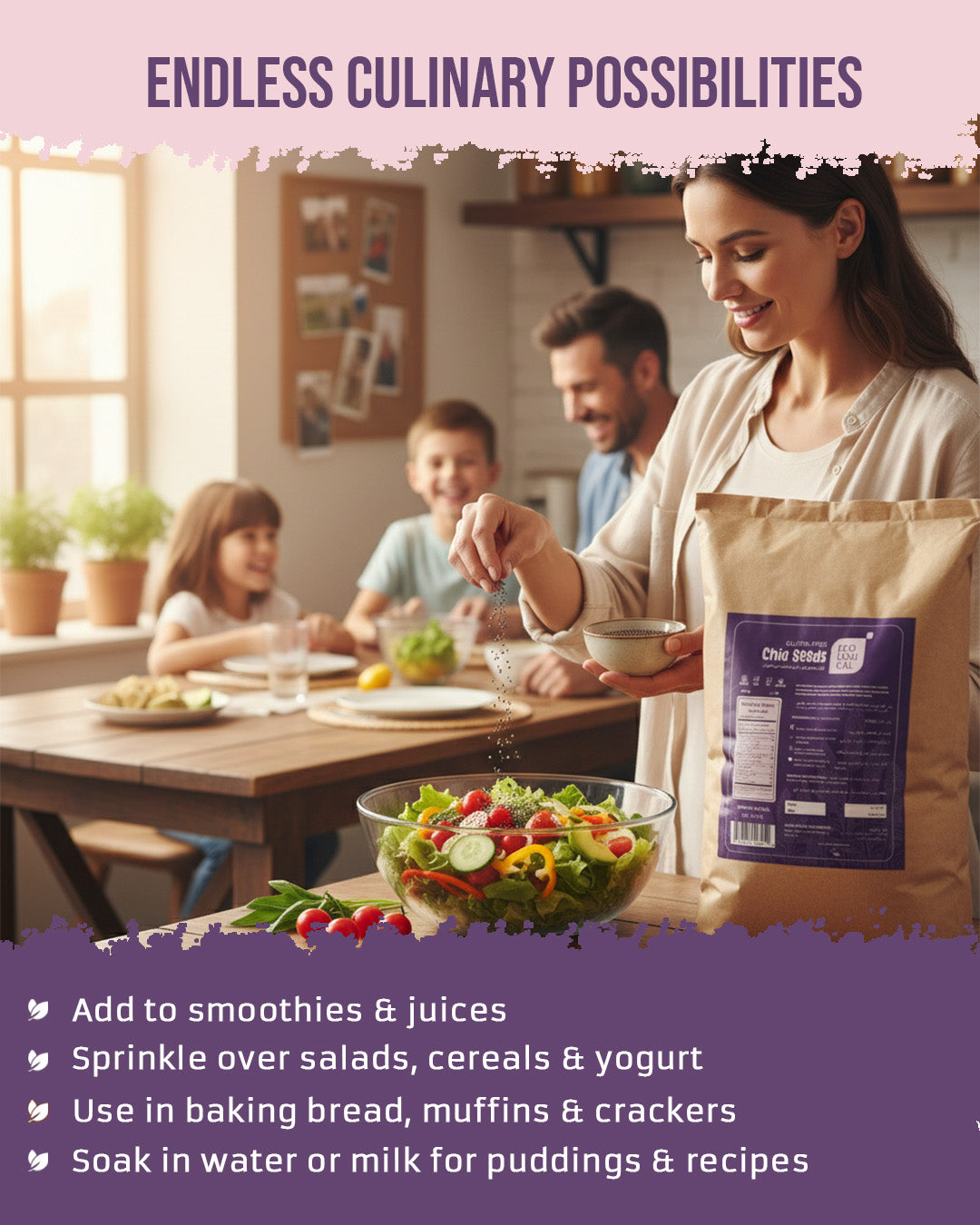 Ecological Gluten-Free Chia Seeds, 25 Kg