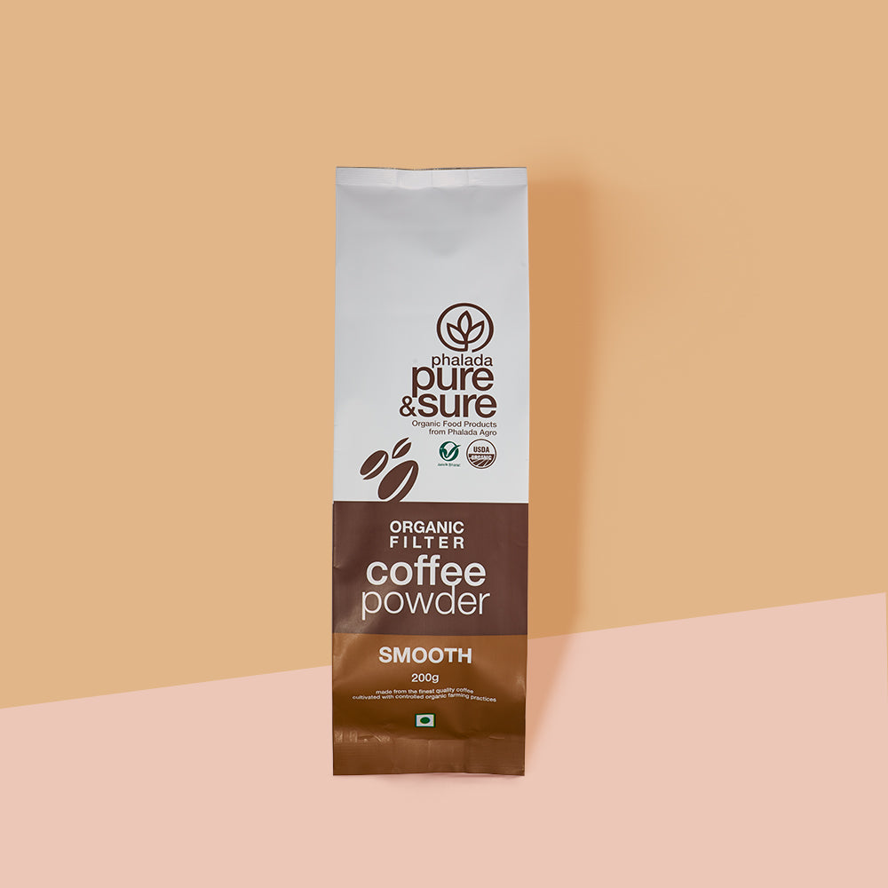 PURE & SURE Organic Coffee Powder Smooth, 200g