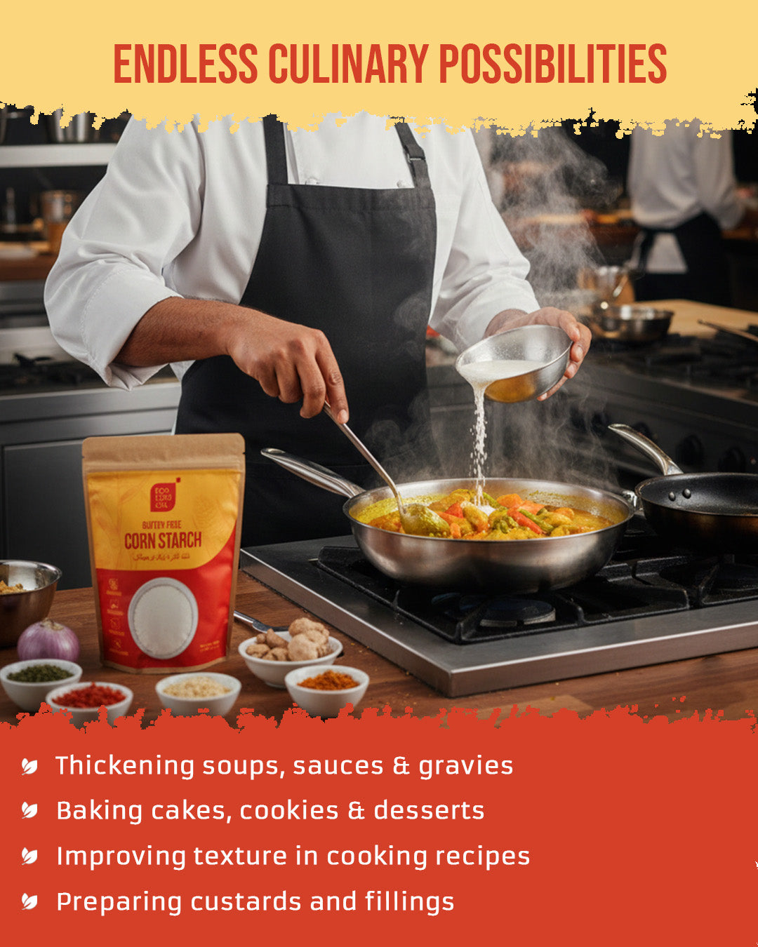 ECOLOGICAL Gluten-Free Corn Starch, 500g