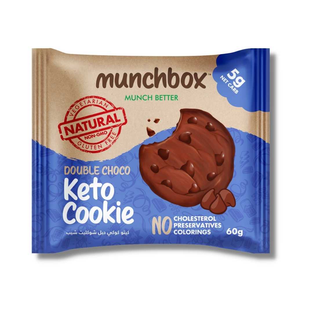 MUNCH BOX Double Choco Chip Keto Cookie, Pack of 10