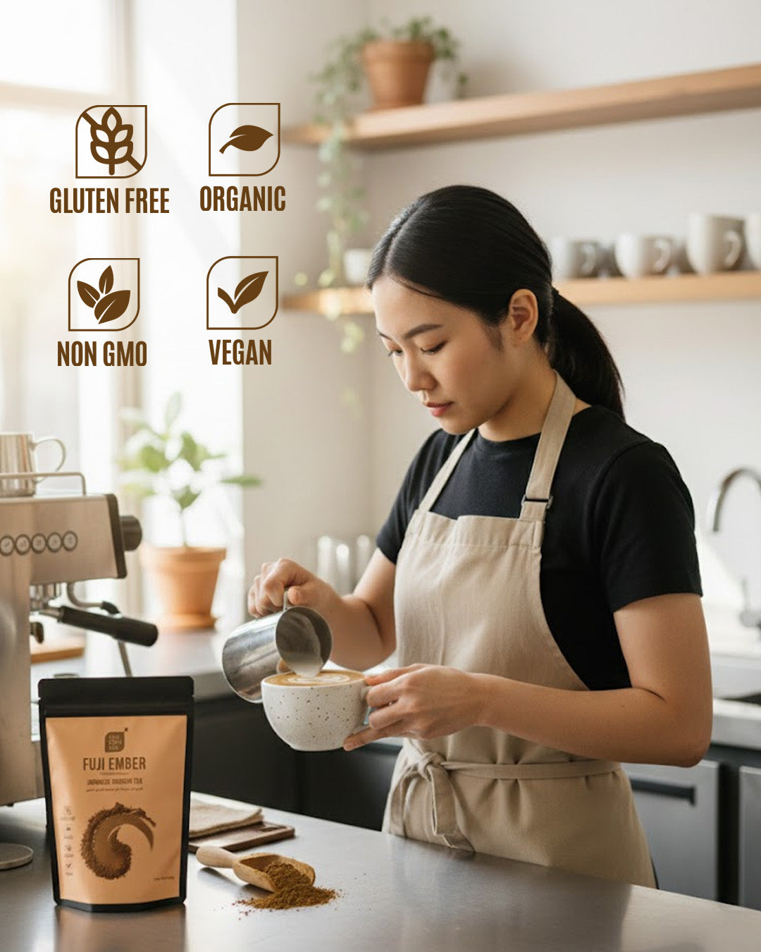 Ecological Fuji Ember Reserve Organic Hojicha Tea Powder, 150g