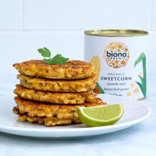 BIONA ORGANIC Sweetcorn in Can, Naturally Sweet - Pack of 6 (340g each)