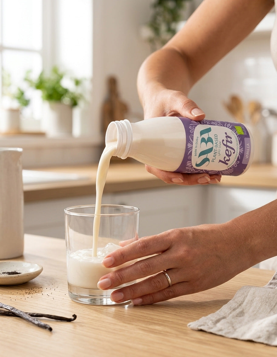 SABA Coconut Kefir Milk Vanilla, 250ml - Organic, Vegan, Pack of 6