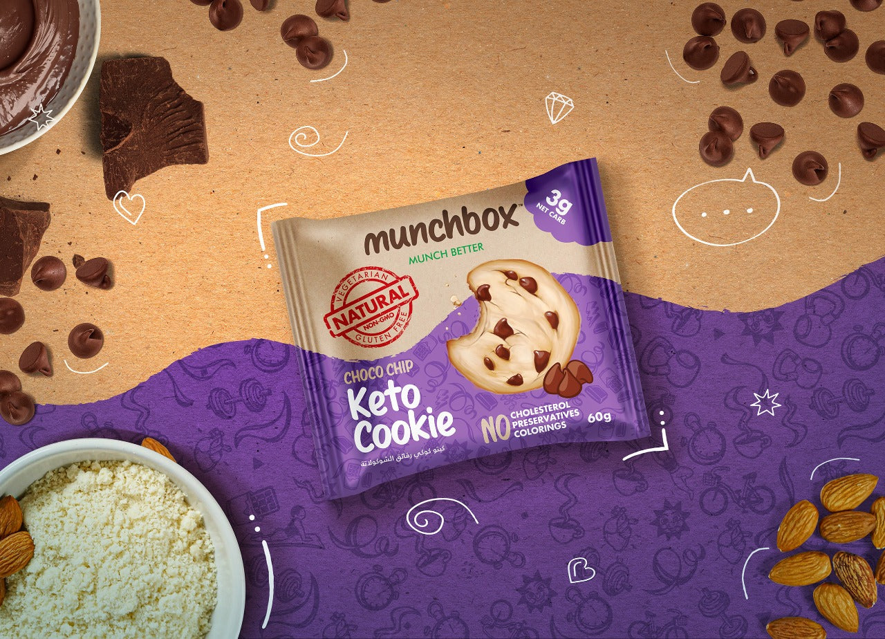 MUNCH BOX Choco Chip Keto Cookie,60g