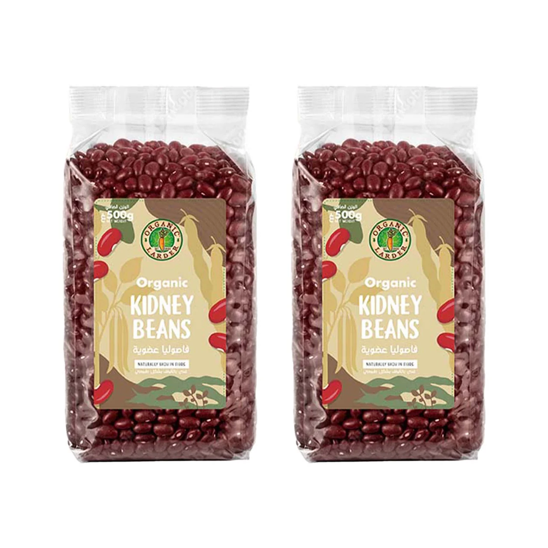 Organic Larder Organic Kidney Beans 500g, Pack of 2