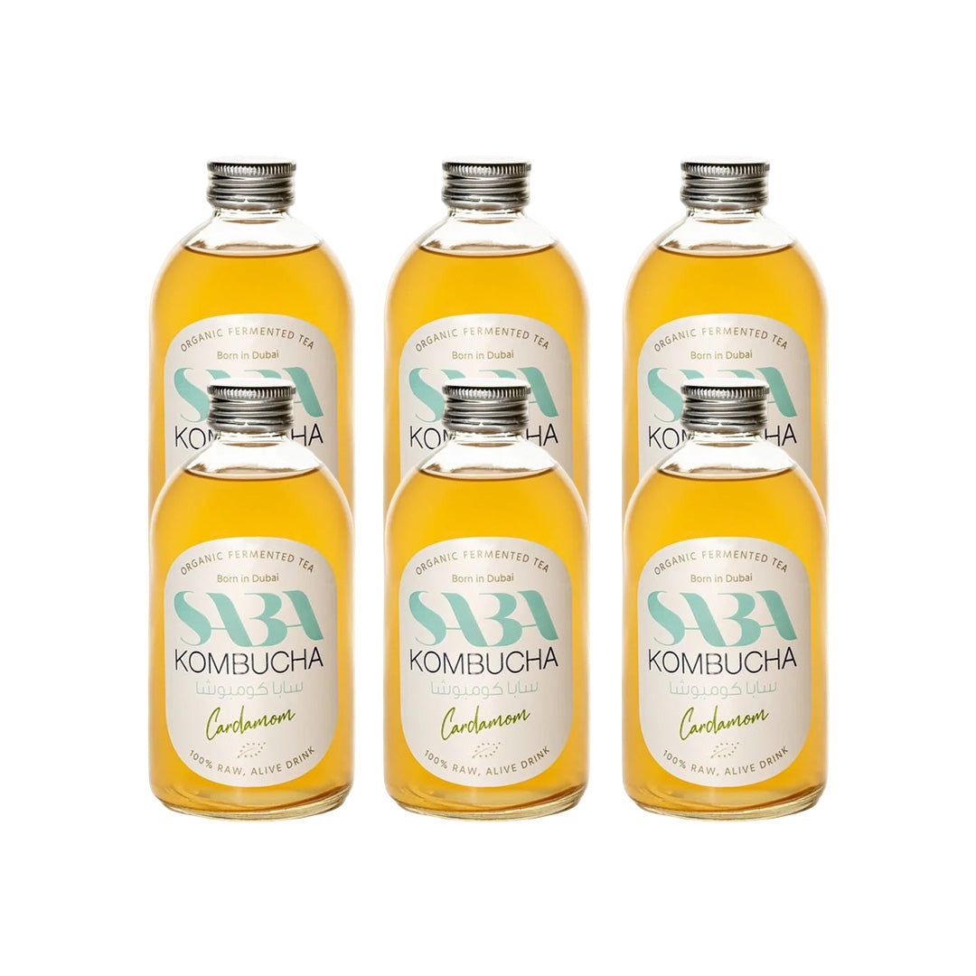 SABA Kombucha Cardamom, 275ml - Pack of 6