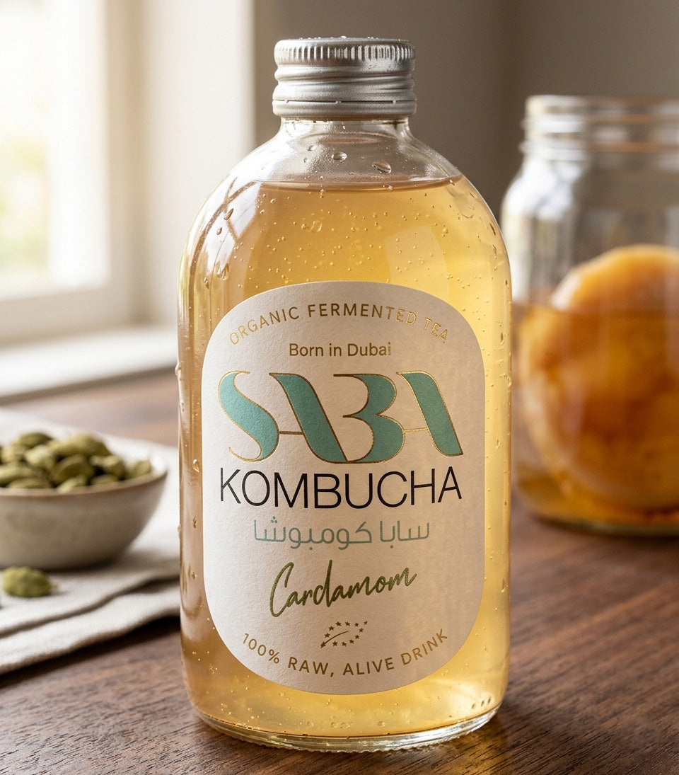SABA Kombucha Cardamom, 275ml - Pack of 6