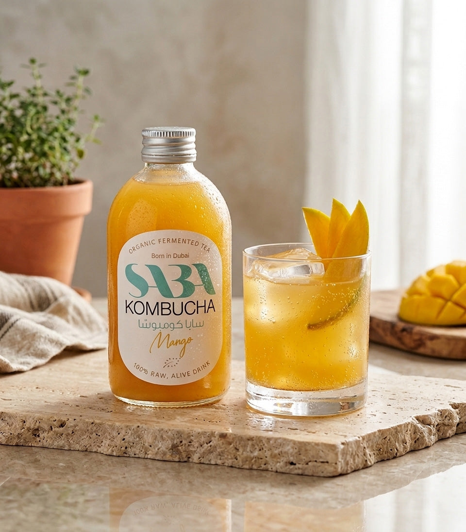 SABA Kombucha Mango, 270ml - Pack of 6