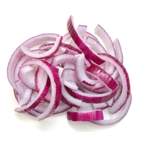 FRESH Red Sliced Onions, 250g