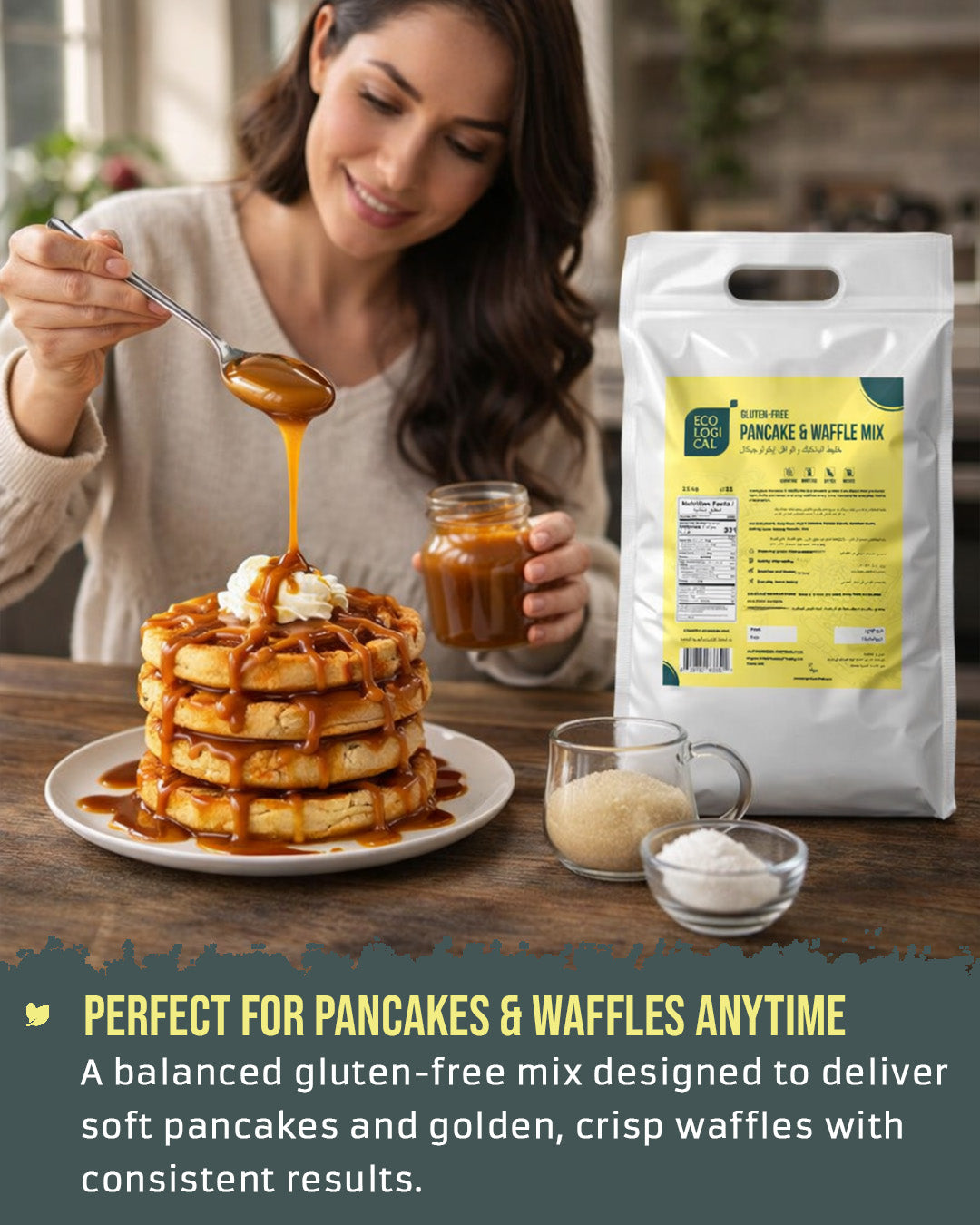ECOLOGICAL Gluten-Free Pancake & Waffle Mix, 2.5 Kg