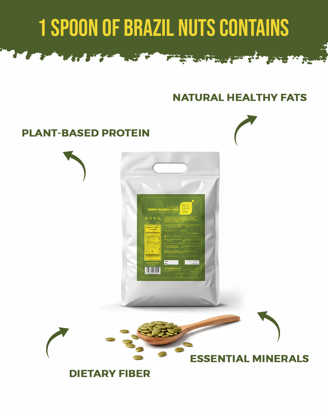 Ecological Pumpkin Seed Kernels (Raw) 2.5 Kg