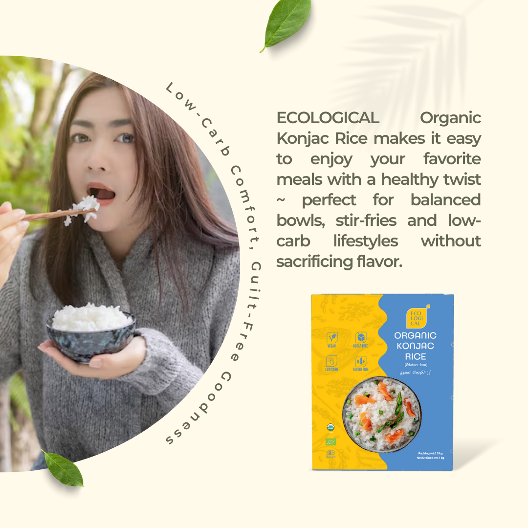 ECOLOGICAL Organic Konjac Rice 1kg(Drained) Gluten Free
