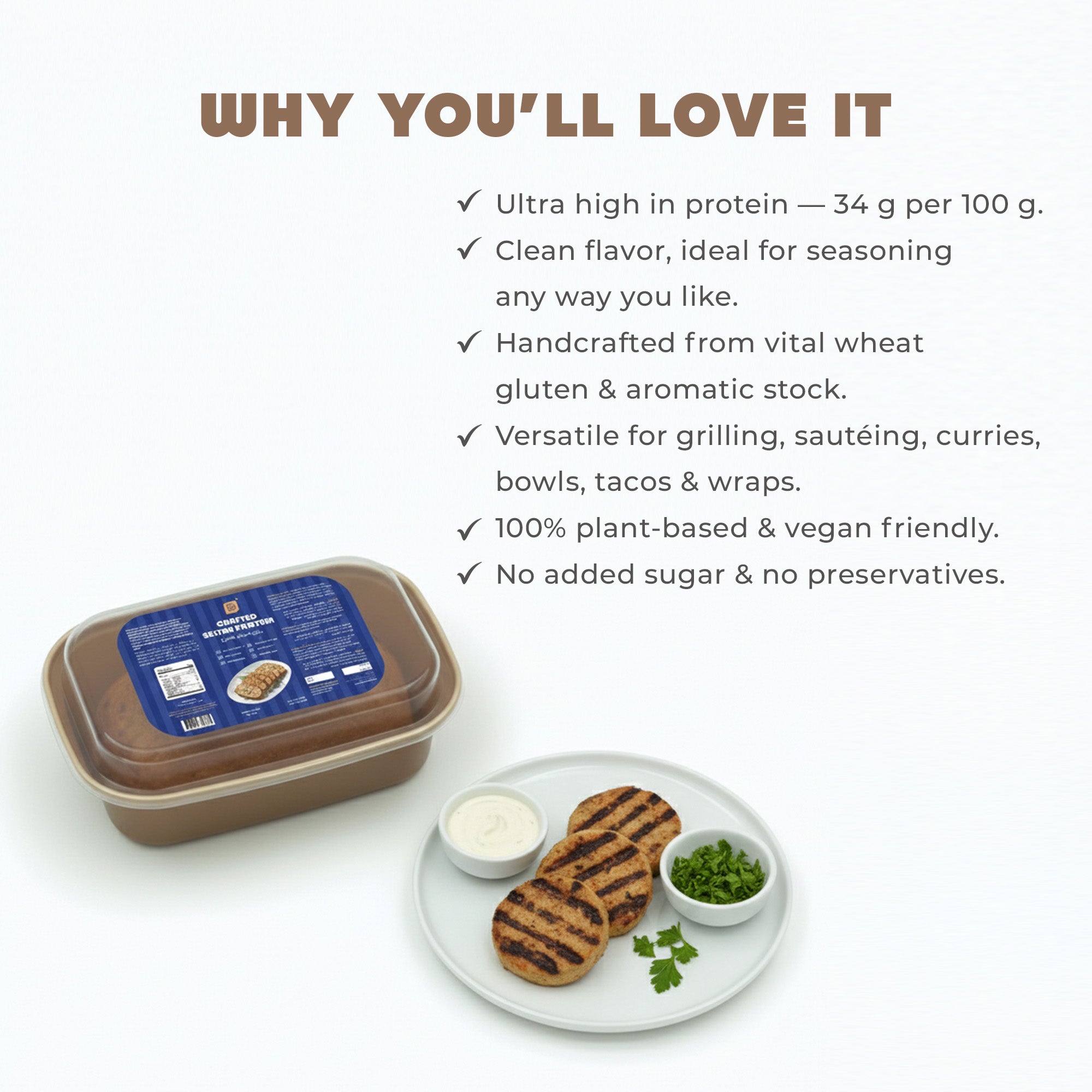 ECOLOGICAL Crafted Seitan Block, 387g