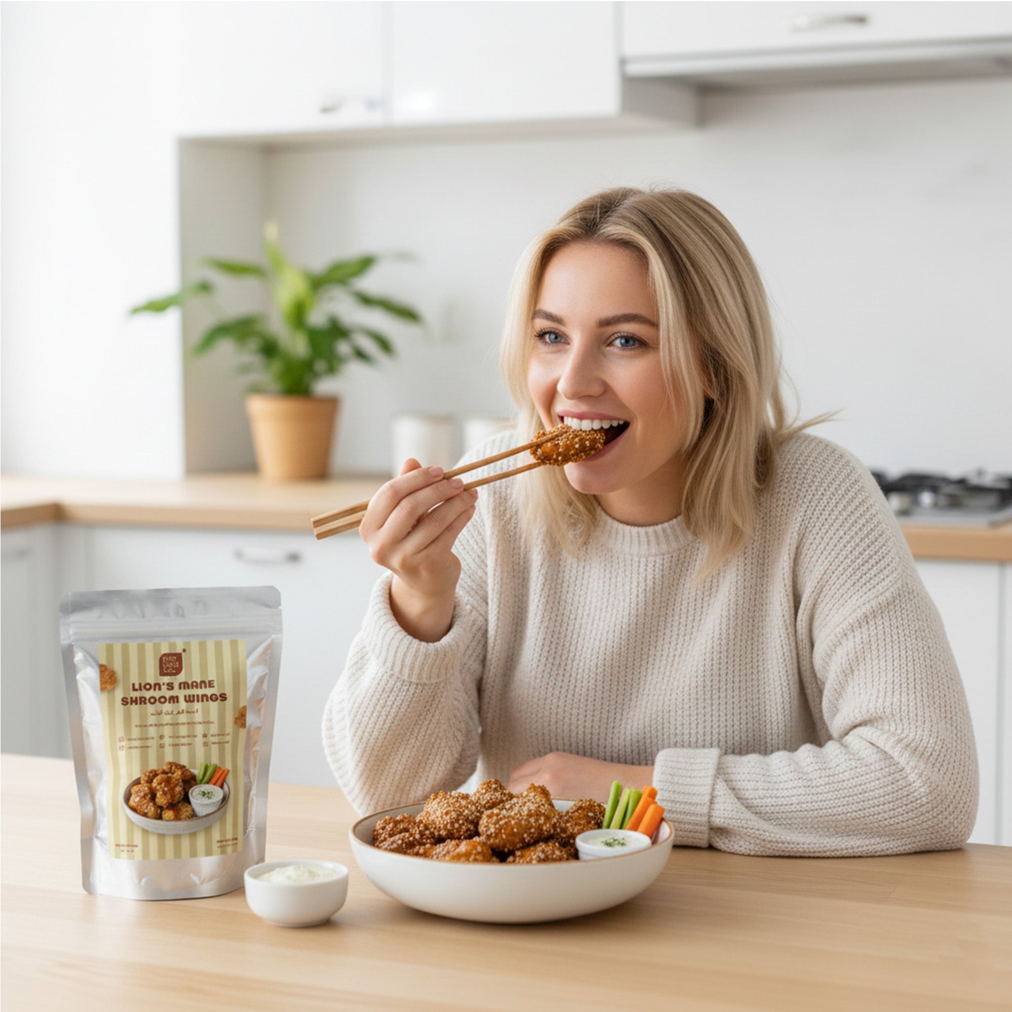 ECOLOGICAL Lion's Mane Shroom Wings, 250g