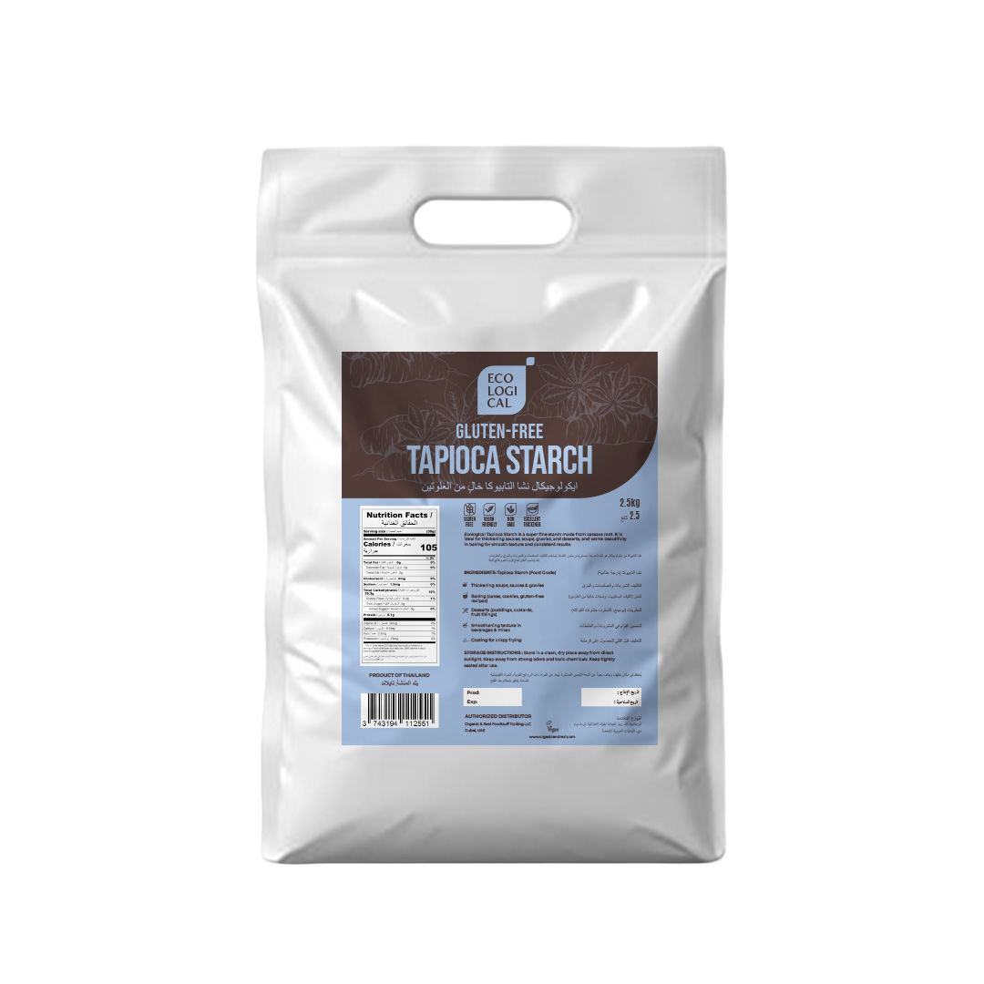 ECOLOGICAL Gluten-Free Tapioca Starch, 2.5 Kg