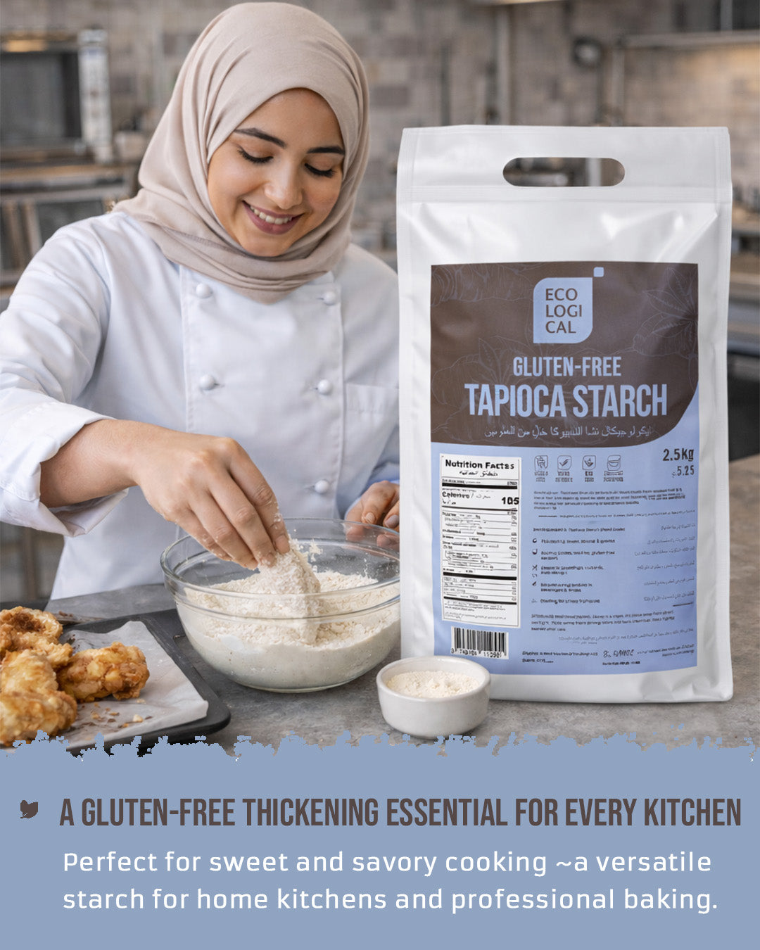 ECOLOGICAL Gluten-Free Tapioca Starch, 2.5 Kg