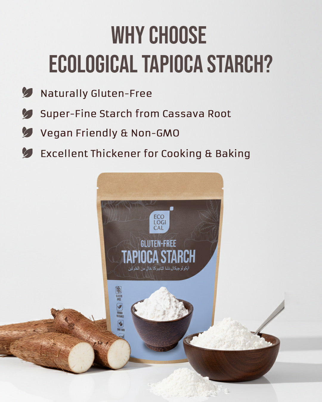 ECOLOGICAL Gluten-Free Tapioca Starch, 500g