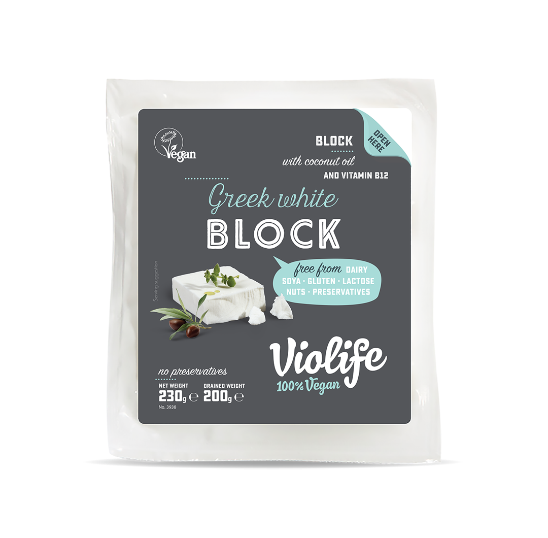 VIOLIFE Greek White Block, 200g - Vegan