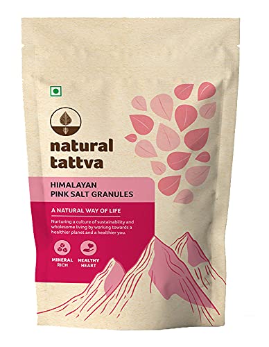 NATURAL TATTAVA Himalayan Pink Salt Granules, 500g, Organic