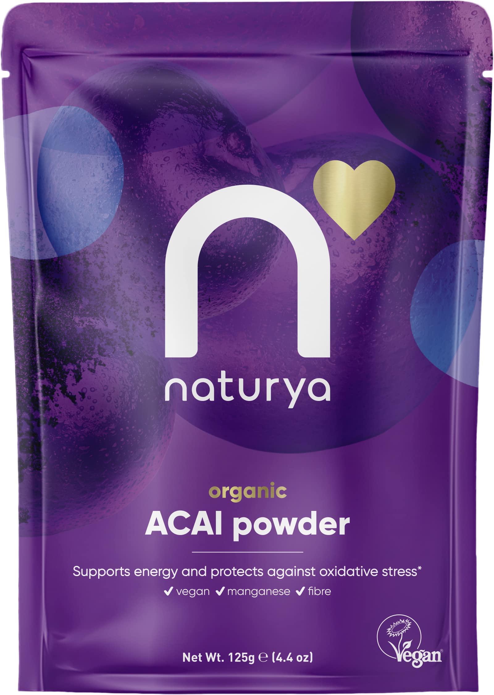 NATURYA Organic Açaí powder, 125g