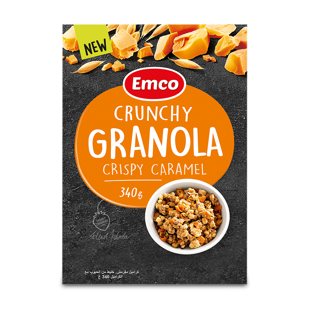 EMCO Crunchy Granola Crispy Caramel, 340g